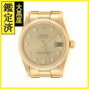 A番　ROLEX　ロレックス　デイトジャスト　78278G　YG　自動巻き　ゴールド文字盤【430】2146000365010