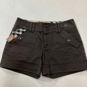 234 BURBERRY BLUE LABEL コットン ストレッチ ショートパンツ ショーツ ノバチェック サイズ38 春夏 バーバリー ブルーレーベル 40521AAS