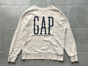 レア　OLD GAP オールドギャップ　デカロゴ　アイボリー　スウェット　古着　ヴィンテージ