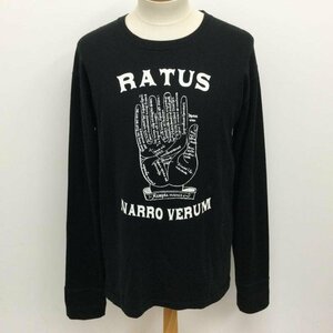 テンダーロイン RATS ラッツ コラボ K 7 ロゴ・グラフィックプリント 長袖カットソー カットソー カットソー M 黒 / ブラック