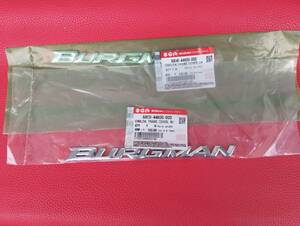 バーグマンストリート125/スズキ純正部品：68131-44K00-000/3D エンブレム”BURGMAN”左右セット/新品