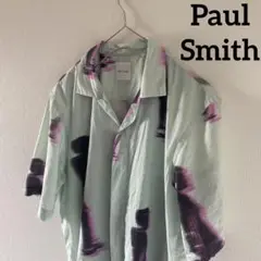 Paulポールスミスsmith半袖オープンカラー開襟シャツメンズLシャドー総柄