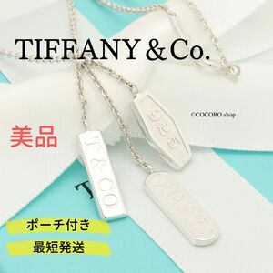 【美品】ティファニー TIFFANY＆Co.1837 エレメント プレート ネックレス AG925