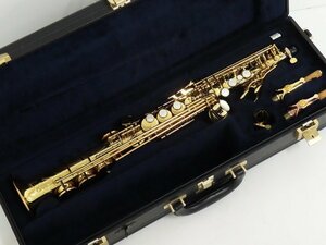 ♪♪【美品】YAMAHA EX Custom YSS-875EXHG ソプラノサックス S/N001438 YSS875EXHG ヤマハ G2/G2Rネック/ケース付♪♪025982001m♪♪