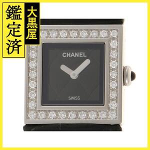 CHANEL　シャネル　マトラッセ　H0500　ステンレス/カワ　SS/革　ブラック　ダイヤベゼル　レディース　クオーツ【432】