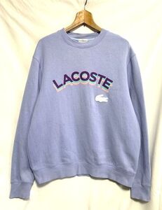 ★ LACOSTE LIVE ラコステ　3Dアーチネーム クルーネック ドライスウェット ライトパープル L