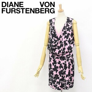 ●DIANE von FURSTENBERG ダイアンフォン ファステンバーグ DARAN PRINT シルク カシュクール ワンピース 0