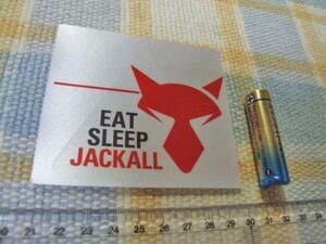 Jackall！食う・寝る・ジャッカル/ホワイト/ステッカー/シール/？ ※ ヤフーショッピングストア/レア物商会・健美堂でも大量出品中！