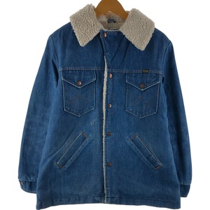 古着 70年代 ラングラー Wrangler WRANGE COAT ランチコート デニムボア ランチコート USA製 メンズL相当 ヴィンテージ /evb007444