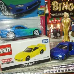 商品Ｎｏ.３４２２★ＴＯＭＩＣＡ＆ホットウィールＭＡＺＤＡ・ＲＸ―７★３台セット