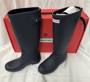 ★展示品 ハンター HUNTER 23.5 24 EU37 レインブーツ 雨具 ブーツ ネイビー 紺色 紺 女性 ★