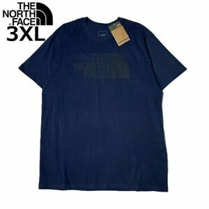 1円～!売切!【正規新品】THE NORTH FACE S/S NOV HALFDOME TEE 半袖 Tシャツ US限定 3D立体 ビッグロゴ 男女兼用 登山(3XL)紺 180902-13