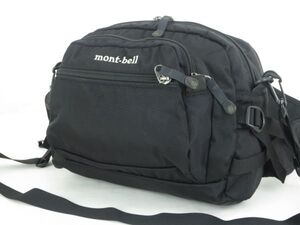 モンベル　mont-bell　ナイロン　2WAY ショルダーバッグ　ウエストバッグ　お洒落な　ブラック