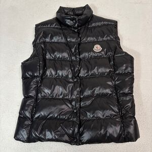 美品　MONCLER モンクレール　ダウンベスト　レディース　M-Lサイズ相当　ブラック　黒