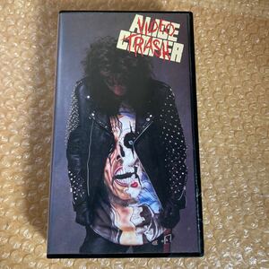 VHSビデオ アリス・クーパー ビデオ・トラッシュ/ALICE COOPER VIDEO TRASH 国内版 歌詞カード付き 簡単な視聴確認のみ