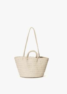 即完売　希少　Aeta アエタ　LEATHER BASKET M + SHOULDER ivory アイボリー　編みバッグ かごバック カゴバッグ トートバッグ 小物入れ