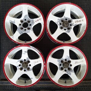 管理番号：A4-52【4本価格】【15x7J 4x100 ET+35 ハブ67】WORK EWING RSZ・ロードスター シビック等・店頭引取可能・適格請求書発行可能