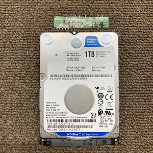 HDD-164 激安 HDD1TB 2.5インチ SATA 1922時間 内蔵HDD WD WD10SPZX-24Z10 Crystaldiskinfoにて正常品 中古