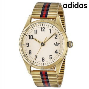 アディダス CODE FOUR クオーツ 腕時計 ブランド メンズ レディース adidas AOSY23530 アナログ ホワイト ゴールド ブルー レッド 白