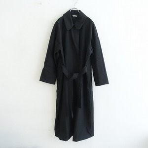 //【2022/美品】アーツ&サイエンス ARTS&SCIENCE *Ball collar coat maxi バルカラーウールロングコート*1黒(jk1-2402-443)【31C42】