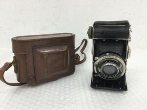 D975-60　BALDAX 蛇腹カメラ・中判カメラ 1：2.9 F7.5cm レトロカメラ COMPUR F.DECKEL-MUNCHEN、レザーケース付き