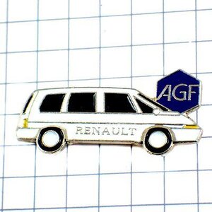 ピンバッジ・ルノー白い車ＡＧＦ RENAULT FRANCE◆フランス限定ピンズ◆レアなヴィンテージものピンバッチ