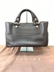 2901 美品　CELINE セリーヌ レザー ブギーバッグ ハンドバッグ トートバッグ ブラウン トリオンフ