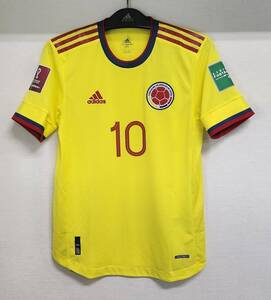 20-21 コロンビア Colombia(H)#10 ハメス JAMES 半袖 adidas 2022 WorldCup予選仕様 JASPO M or L