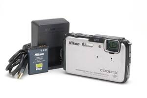 B+ (並品) Nikon ニコン COOLPIX AW110 メタリックシルバー 初期不良返品対応 領収書発行可