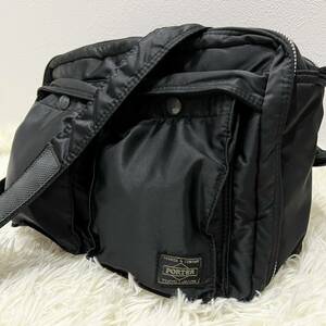 PORTER TANKER ポーター タンカー ショルダーバッグ 2層　2層式　黒　ブラック　 カメラバッグ 斜め掛け 収納多数 吉田カバン 