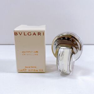 168【中古】BVLGARI ブルガリ オムニア クリスタリン EDT オードトワレ 5ml ミニチュアボトル フレグランス 香水 箱付き 現状品