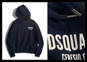 定価6.7万ディースクエアード DSQUARED2 ラグジュアリーなCERESIO 9 MILANOロゴスウェットパーカー プルオーバー COOL FIT L