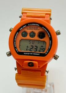 レア　動作　CASIO カシオ G-SHOCK オレンジ　DW-6900 クオーツ 腕時計 ジーショック　メンズ　ベゼルなし