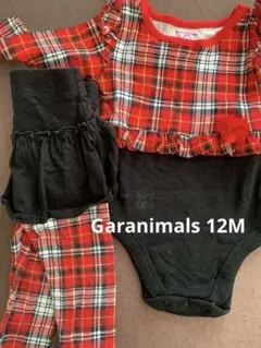 Garanimals 12M チェック柄ロンパースセット