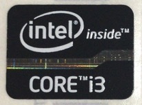 ■新品・未使用 ■10枚セット　二三代目【CORE i3黒】エンブレムシール 【21*16㎜】送料無料・追跡サービス付き☆P029