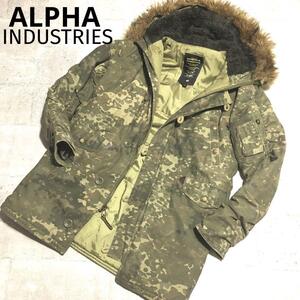 ALPHA INDUSTRIES カモフラージュ S ミリタリージャケット