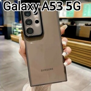 GalaxyA53 5G ケース　ブラック　黒　クリアケース　レンズカバー