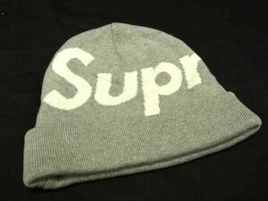 1円 ■美品■ Supreme シュプリーム カシミヤ100％ ニット帽 ニットキャップ 帽子 グレー系 FD0775