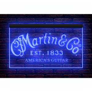 J566 // LED ネオンライトサイン Martin Guitars マーティン ギター■サイズ(約)：W300mm x H200mm