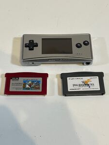 任天堂 Nintendo ゲームボーイミクロ GAMEBOY micro OXY-001 動作未確認 ジャンク品 ソフト2個付き シルバー色