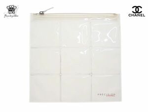 シャネル ノベルティ クリアポーチ プレシジョン コスメ付属品 半透明 CHANEL PRECISION【Used 開封品】