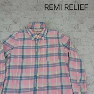 REMI RELIEF レミレリーフ 長袖チェックチェックシャツ W8338