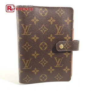 LOUIS VUITTON ルイヴィトン R20105 アジェンダMM システム手帳 モノグラム 手帳カバー ブラウン レディース【中古】