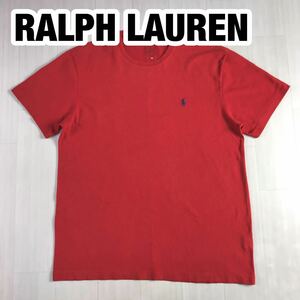 RALPH LAUREN 半袖Tシャツ M 朱色 刺繍ポニー