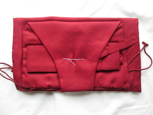 三味線三ツ組袋(三つ袋) 三味線ケース 津軽・太棹三味線用 ウーリー素材 エンジ色