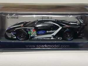 新品 1/43 スパーク SPARK フォード GT Ford Chip Ganassi Racing UK　ルマン 24h 2019 Mucke/Pla/Johnson No.66　Le mans