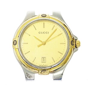 【1円スタート】GUCCI グッチ 9040M SS×GP ゴールド文字盤 クオーツ メンズ腕時計 ジャンク 362032