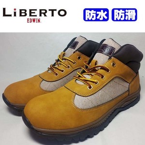 LiBERTO EDWIN 防水 防滑 ブーツ イエロー 25.5cm