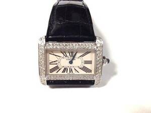 CARTIER カルティエ ミニタンクディヴァン SM ケース アフターダイヤ加工します カスタム 取付 K18YG W6301455 00856 00755 SS サントス