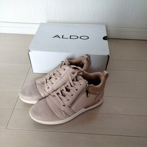 ★ALDO★アルドスニーカー*US７サイズ★中古箱ありレディース靴used　両サイドジッパー　履き古しスニーカー　お買得！